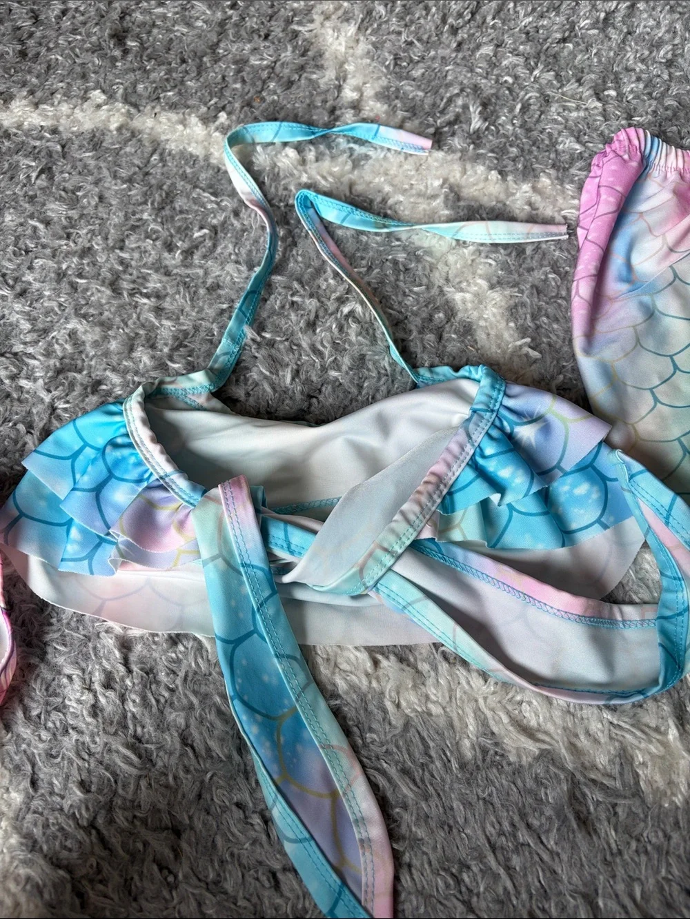 Girls Mermaid Bathing Suit & Tail - 4T